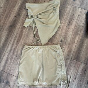 Stylish Tan Two-Piece Set